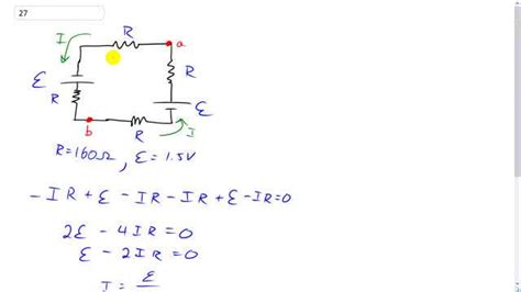 find the current through resistor a) in the figure.|Giancoli 7th Edition, Chapter 19, Problem 20.